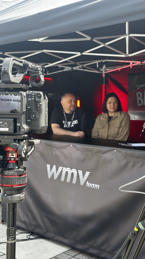 Mobilne studio WMV Team - Żubrowisko Backstage Podcast podczas Motoserce 2026
